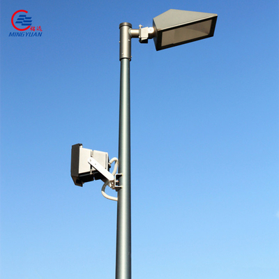 4m 5m CCTV Steel Pole 6m 10m Galvanized Q235B مخروطي دائري مدبب CCTV Mast