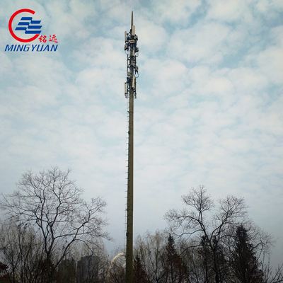 HDG Metal OEM Monopole برج الاتصالات السلكية واللاسلكية المجلفن القطب الصلب GR65