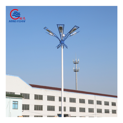 15-55m High Mast Solar Street Light Q235b القطب المجلفن مع نظام الرفع التلقائي
