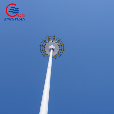 الملعب 15m High Mast Street Light 25m القطب المجلفن أنبوبي