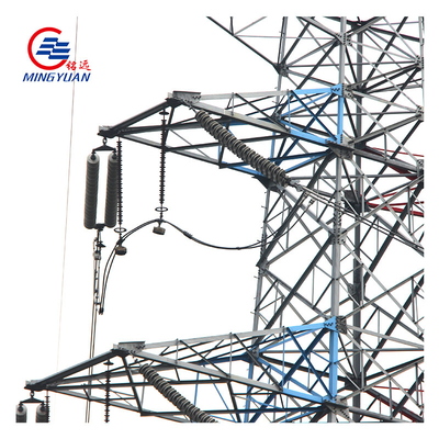 220KV 330kV برج الإرسال الكهربائي زاوية الجهد العالي