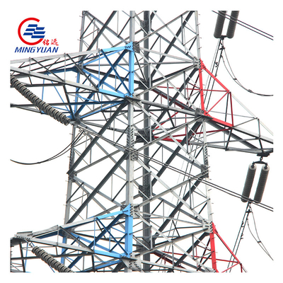 220KV 330kV برج الإرسال الكهربائي زاوية الجهد العالي