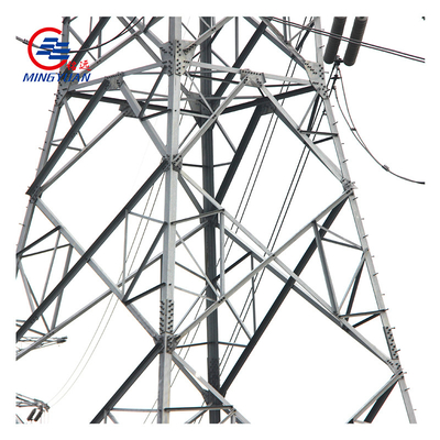 220KV 330kV برج الإرسال الكهربائي زاوية الجهد العالي