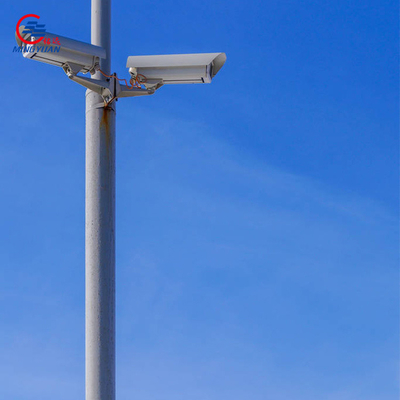 4m 5m CCTV Steel Pole 6m 10m Galvanized Q235B مخروطي دائري مدبب CCTV Mast