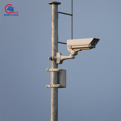 6 م 8 م CCTV الصلب القطب 10 م Q235 تراجع الساخنة المجلفن ذراع واحد تلسكوبي للرصد