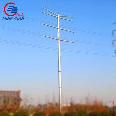 70ft 11kv القطب المنفعة الصلب ، أعمدة الكهرباء المثمنة