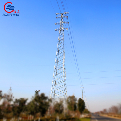 تراجع الساخنة برج النقل الكهربائي المجلفن 110kV Q355B أنبوبي ثلاثة أربعة أرجل شعرية