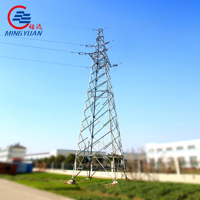Q355B المجلفن شعرية برج الصلب الجهد العالي خط نقل كهربائي زاوية معدنية