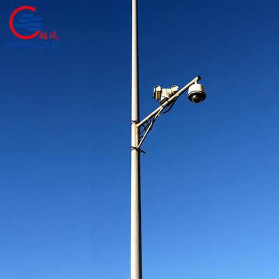 كاميرا مثبتة على قطب فولاذي CCTV أداة مراقبة أمنية معدنية مثمنة