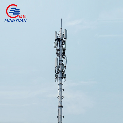 HDG Metal OEM Monopole برج الاتصالات السلكية واللاسلكية المجلفن القطب الصلب GR65