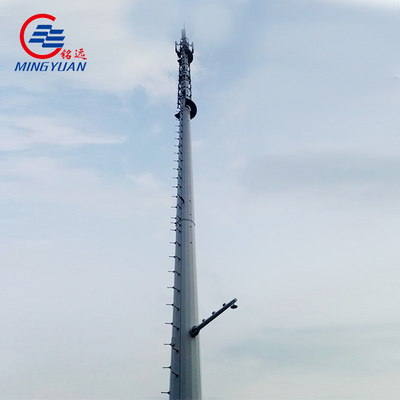 HDG Metal OEM Monopole برج الاتصالات السلكية واللاسلكية المجلفن القطب الصلب GR65