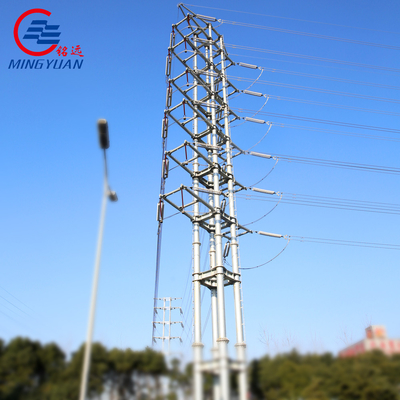 11kV 33kV الكهربائية برج الصلب أعمدة نقل توزيع المعادن أنبوبي