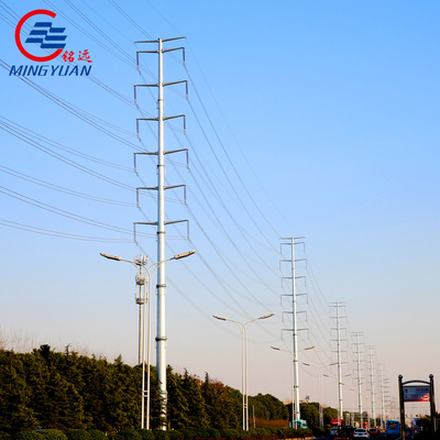 المجلفن الصلب القطب المرافق 9m الدائرة الكهربائية المزدوجة 33kv خط نقل الصلب القطب