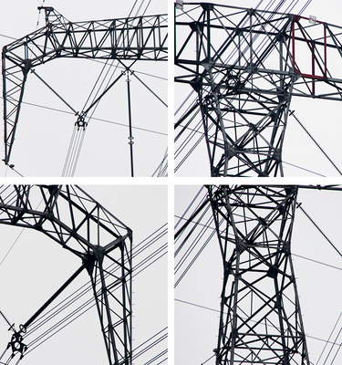 330kv برج نقل كهربائي / برج طاقة عالية الجهد الصلب
